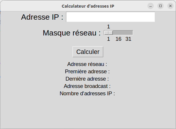Capture d'écran de NetCalc